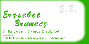 erzsebet brumecz business card